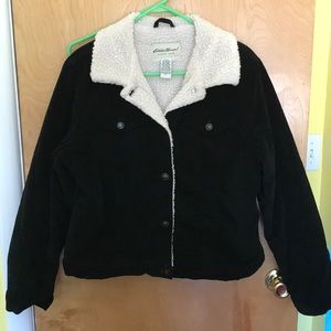 Awesome Sherpa lines velvet jacket